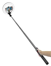 USAMS φωτιστικό δαχτυλίδι LED ZB323 με τρίποδο & βάση smartphone, μαύρο ZB32301