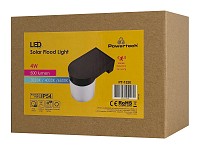 POWERTECH LED ηλιακό φωτιστικό PT-1520 με αισθητήρα κίνησης, 4W, 2000mAh, μαύρο PT-1520