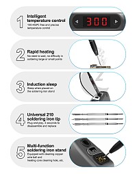 SUNSHINE σταθμός κόλλησης 210 Pro με κολλητήρι, 110W, 100~450 °C 210PRO