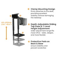 BRATECK βάση γραφείου για PC CPB29-01, universal, μεταλλική, έως 30kg CPB29-01