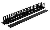 POWERTECH cable management NETW-0048 για rack 19/1U, πλαστικό, μαύρο NETW-0048