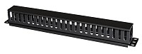 POWERTECH cable management NETW-0048 για rack 19/1U, πλαστικό, μαύρο NETW-0048