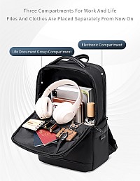 ARCTIC HUNTER τσάντα πλάτης B00872 με θήκη laptop 15.6, 14.5L, μαύρη B00872-BK