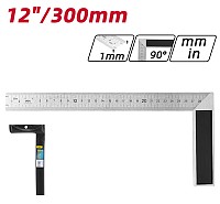 DELI μεταλλικός γωνιακός χάρακας DL302300, 300mm DL302300