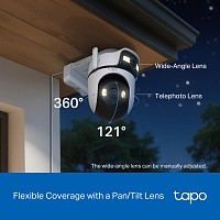 TP-LINK smart κάμερα Tapo C545D, dual lens, 2K/3MP, WiFi, PTZ, IP66, V1.0 TAPO-C545D