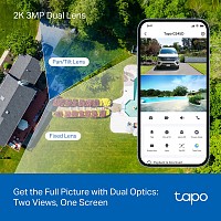 TP-LINK smart κάμερα Tapo C545D, dual lens, 2K/3MP, WiFi, PTZ, IP66, V1.0 TAPO-C545D
