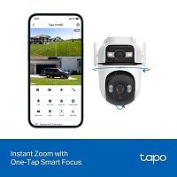TP-LINK smart κάμερα Tapo C545D, dual lens, 2K/3MP, WiFi, PTZ, IP66, V1.0 TAPO-C545D