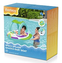 BESTWAY παιδική φουσκωτή βάρκα με σκίαστρο 34149, 107x112cm, Space Splash 34149