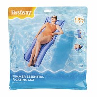 BESTWAY φουσκωτό στρώμα θαλάσσης 44007 με μαξιλάρι, 183x69cm, μωβ 44007-PR