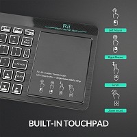 RIITEK ασύρματο πληκτρολόγιο Mini K18+ με touchpad, RGB backlit, 2.4GHz RT-MWK18+