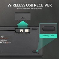 RIITEK ασύρματο πληκτρολόγιο Mini K18+ με touchpad, RGB backlit, 2.4GHz RT-MWK18+