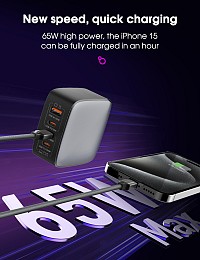 LDNIO καλώδιο USB-C iP-441c, 65W, 480Mbps, 1m, γκρι 6933138602317