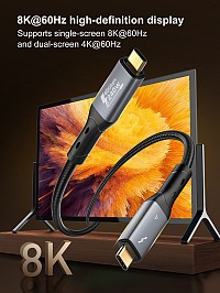 LDNIO καλώδιο USB-C TC-11c, 240W, 40Gbps, 8K/60Hz, 1m, μαύρο 6933138602829