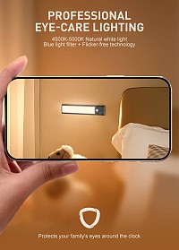 LDNIO LED φωτιστικό τοίχου/ντουλάπας Y5 με αισθητήρα κίνησης, 410x42x14.5mm, μαύρο 6933138604144