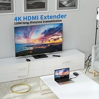 POWERTECH HDMI video extender CAB-H195 μέσω καλωδίου RJ45, 4K/30Hz, με loop, έως 120m CAB-H195