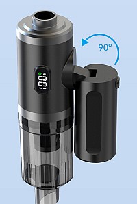 POWERTECH 2 σε 1 σκουπάκι χειρός & air duster PT-1576, 50W, 3600mAh, μαύρο PT-1576