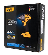 DELI κρουστικό μπουλονόκλειδο μπαταρίας DC235Z, Brushless, 20V, 480N.m, 1/2 DC235Z