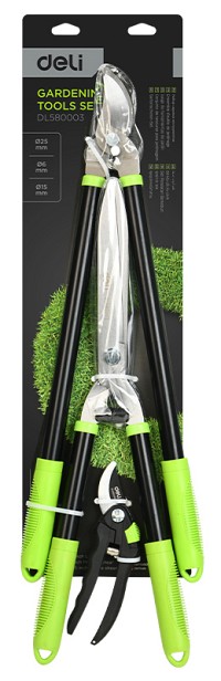 DELI σετ κλαδευτήρια DL580003, αντιολισθητικές λαβές, 3τμχ DL580003