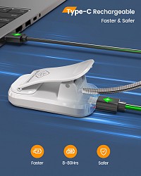 GLOCUSENT LED φακός διαβάσματος GLCSNTBL105W, επαναφορτιζόμενος, έως 45lm, λευκός GLCSNTBL105W
