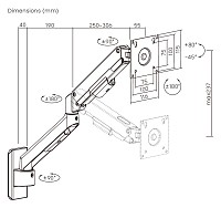 BRATECK επιτοίχια βάση οθόνης LDA113-112, 17-32, έως 9kg LDA113-112