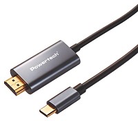 POWERTECH καλώδιο USB-C σε HDMI PTR-0209, 4K/30Hz, 10 Gbps, 1m, μαύρο PTR-0209