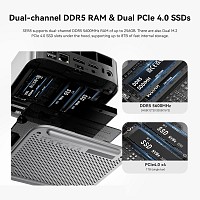 BEELINK mini PC SER8, AMD Ryzen 7 8745HS, 16GB, 512GB M.2, Windows 11 Pro SER8-8745HS-16512