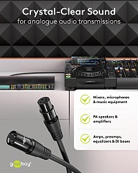 GOOBAY καλώδιο προέκτασης ήχου XLR 80028, 1m, μαύρο 80028