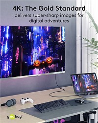 GOOBAY καλώδιο HDMI 80101 με Ethernet, soft, 4K/60Hz, 18 Gbps, 1m, μαύρο 80101