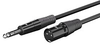 GOOBAY καλώδιο ήχου 6.35mm σε XLR 80361, 1.5m, μαύρο 80361