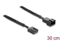 DELOCK καλώδιο προέκτασης 4pin PWM 91360 για ανεμιστήρες, 30cm, μαύρο 91360