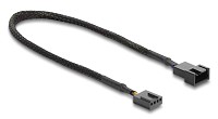 DELOCK καλώδιο προέκτασης 4pin PWM 91360 για ανεμιστήρες, 30cm, μαύρο 91360