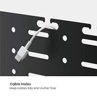 BRATECK cable management γραφείου CC11-20-1, μεταλλικό, 384x63x307mm, μαύρο CC11-20-1