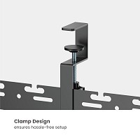 BRATECK cable management γραφείου CC11-20-1, μεταλλικό, 384x63x307mm, μαύρο CC11-20-1