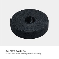 BRATECK cable management γραφείου CC11-20-1, μεταλλικό, 384x63x307mm, μαύρο CC11-20-1