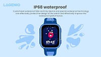 LAGENIO GPS smartwatch για παιδιά K10, 1.8, με κάμερα, 4G, IP68, μαύρο K10-BK