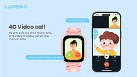 LAGENIO GPS smartwatch για παιδιά K10, 1.8, με κάμερα, 4G, IP68, μαύρο K10-BK