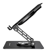 POWERTECH βάση & ψύξη laptop PT-1630 έως 17, 110mm LED fan, μεταλλική, μαύρη PT-1630