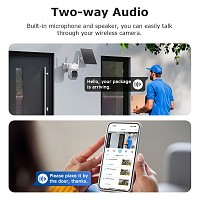 SECTEC σύστημα παρακολούθησης 4x smart ηλιακών καμερών ST-WRK04-EU με hub, 3MP, WiFi, SD, PTZ, IP66 ST-WRK04-EU