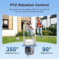 SECTEC σύστημα παρακολούθησης 4x smart ηλιακών καμερών ST-WRK04-EU με hub, 3MP, WiFi, SD, PTZ, IP66 ST-WRK04-EU