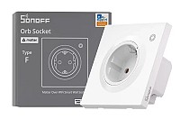 SONOFF smart επιτοίχια πρίζα ρεύματος WS01TPF-E, WiFi, Matter, 16A/4000W, λευκή WS01TPF-E