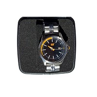 CAT Ρολόι μπαταρίας Slider με μεταλλικό μπρασελέ ασημί 43mm PY.141.11.127