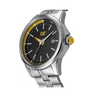 CAT Ρολόι μπαταρίας Slider με μεταλλικό μπρασελέ ασημί 43mm PY.141.11.127