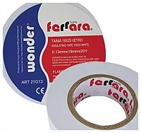 Ταινία μονωτική Wonder λευκή 19mmx20m