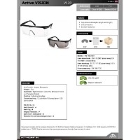 Γυαλιά Εργασίας VISION για Προστασία με Μαύρους Φακούς V121