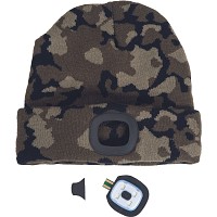 Σκούφος εργασίας καμουφλάζ/παραλλαγής με φακό led επαναφορτιζόμενο