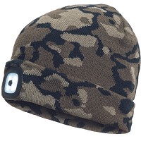 Σκούφος εργασίας καμουφλάζ/παραλλαγής με φακό led επαναφορτιζόμενο