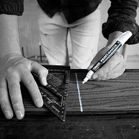 TRACER Μαρκαδόρος ανεξίτηλος βαρέως τύπου λευκός APTM2