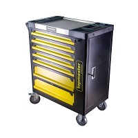 TOP MASTER Τροχήλατος μεταλλικός εργαλειοφόρος 182τεμ. με 7 συρτάρια Π80xΒ48xΥ87εκ. 455555