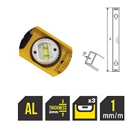 TOP MASTER Αλφάδι κίτρινο 3 αμπούλες 800ΜΜ 270302