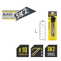 TOP MASTER Λάμες φαλτσέτας μαύρες 18x100x0.5mm SK2 10τεμ 370302